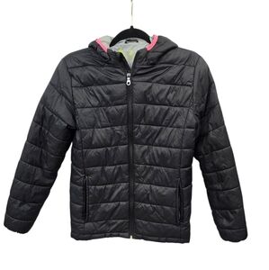 Girls Xersion Black Puffer Coat